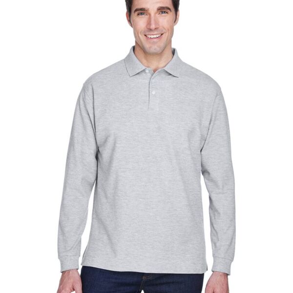 Pima Piqué Long Sleeve Polo Thumbnail
