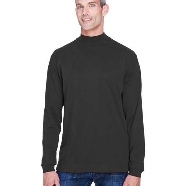 Sueded Jersey Mock Neck T-Shirt Thumbnail