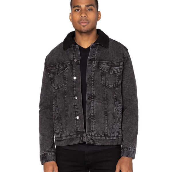 Sherpa-Lined Denim Jacket Thumbnail