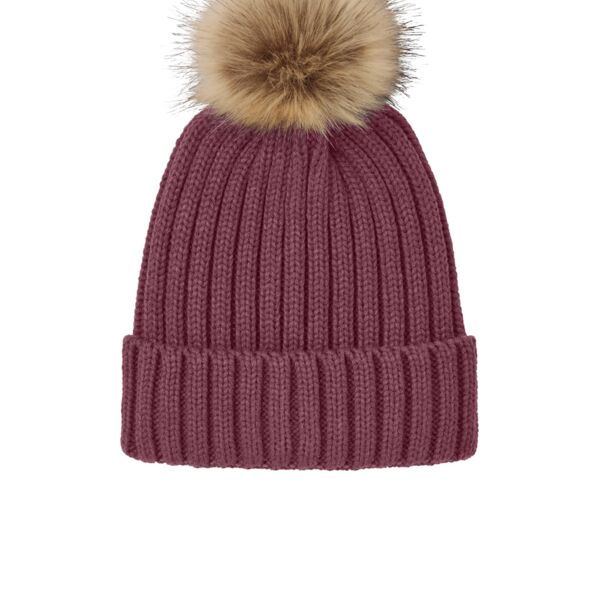 Faux Fur Pom Beanie Thumbnail