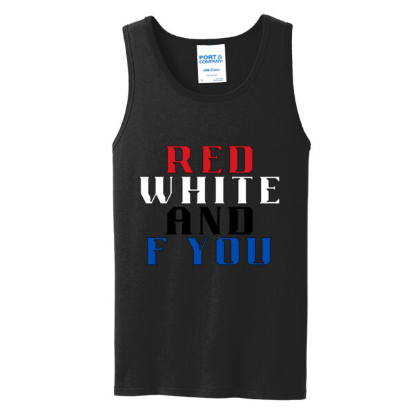 Red, White, and F You Tank Top Thumbnail